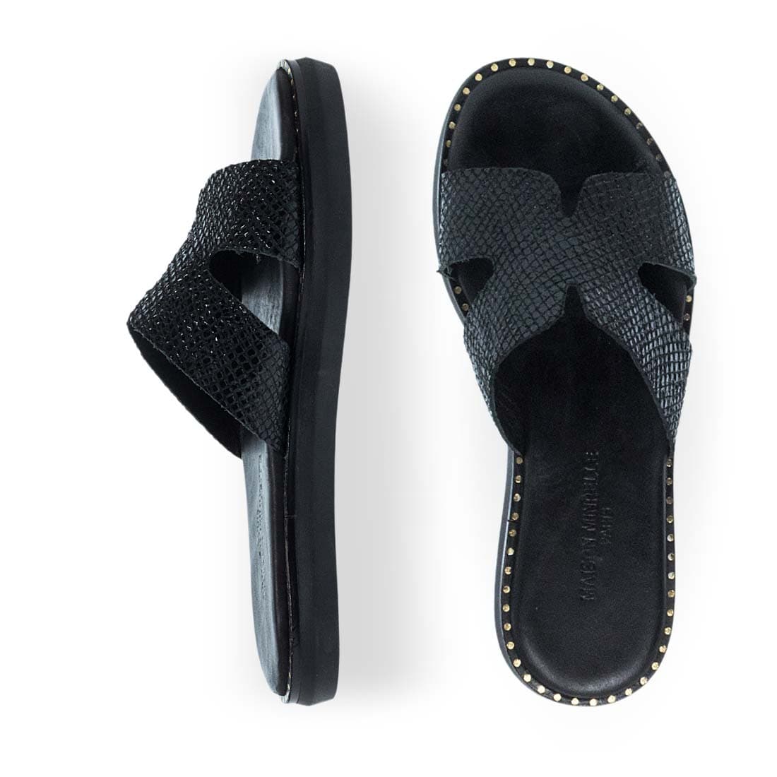 Γυναικεία Δερμάτινα Σανδάλια Maison Minrelle 11533085 in Black