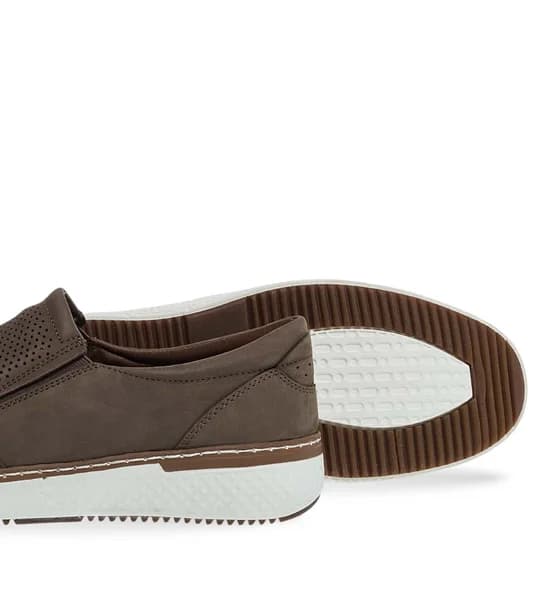 Ανδρικά Δερμάτινα Slip On Παπούτσια Parex 12933005 in Brown