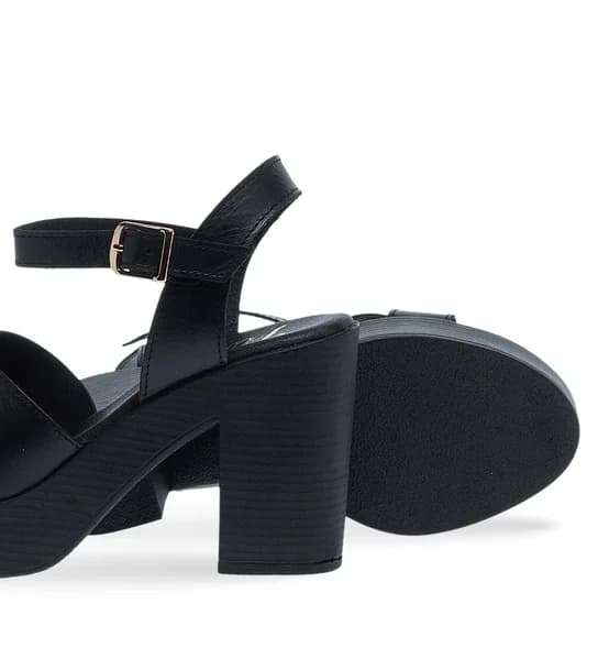 Γυναικεία Δερμάτινα Πέδιλα Parex 11633208 in Black