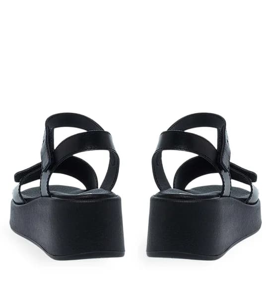 Γυναικεία Δερμάτινα Flatform Parex 12733024 in Black
