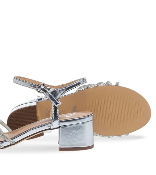 Γυναικεία Πέδιλα Με Τακούνι Parex 11633033 in Silver