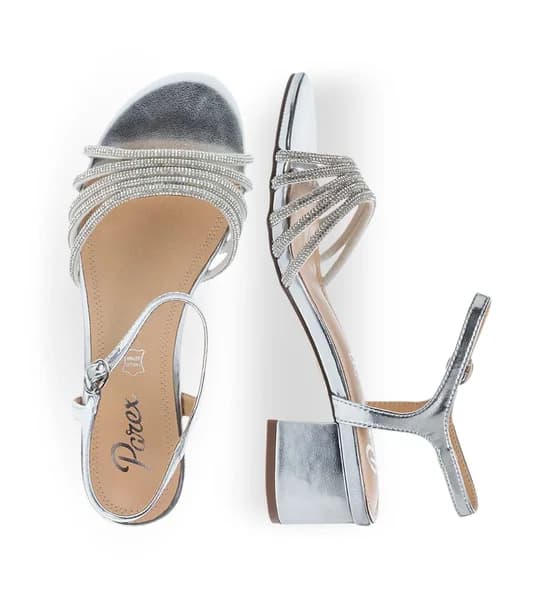 Γυναικεία Πέδιλα Με Τακούνι Parex 11633033 in Silver