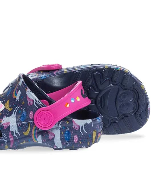 Παιδικά Clog Coqui 11929000 in Navy Fuxia