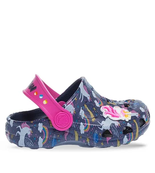 Παιδικά Clog Coqui 11929000 in Navy Fuxia