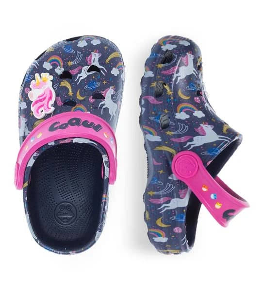 Παιδικά Clog Coqui 11929000 in Navy Fuxia